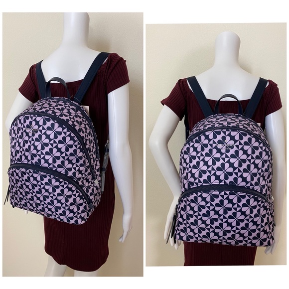 Kate Spade Karissa Nylon Clover Large Backpack - Picture 1 of 8